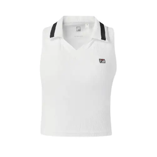 FILA Tennis Tops Women's Jade White WT Lapel Moderate
