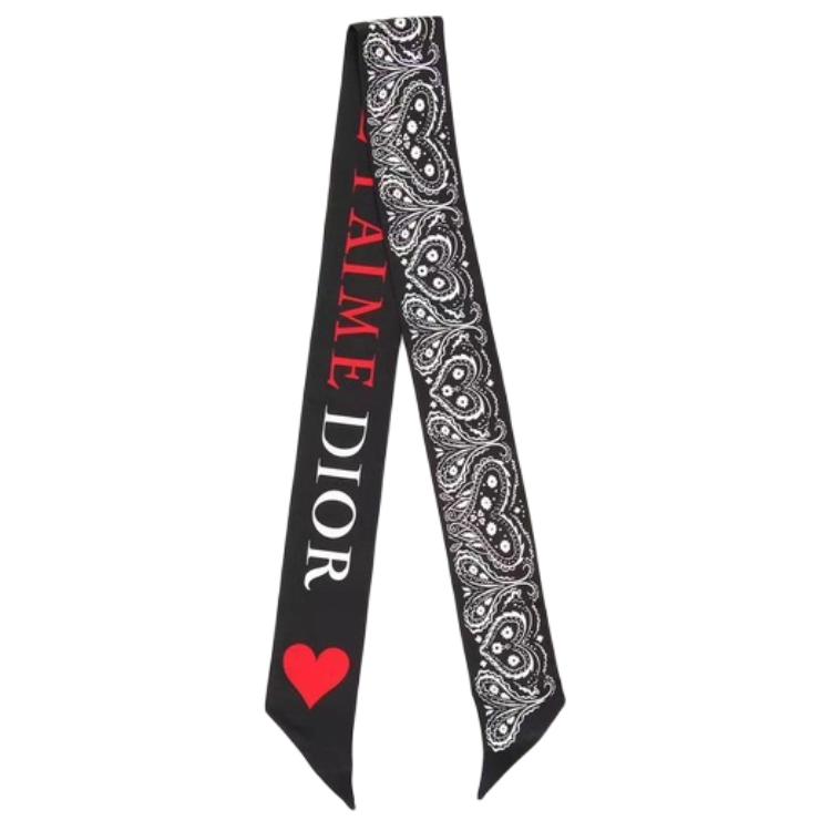 Шелковый платок Dior (черный)