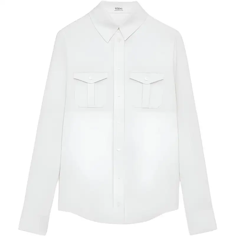 LOEWE Shirts Women's White Lapel Moderate