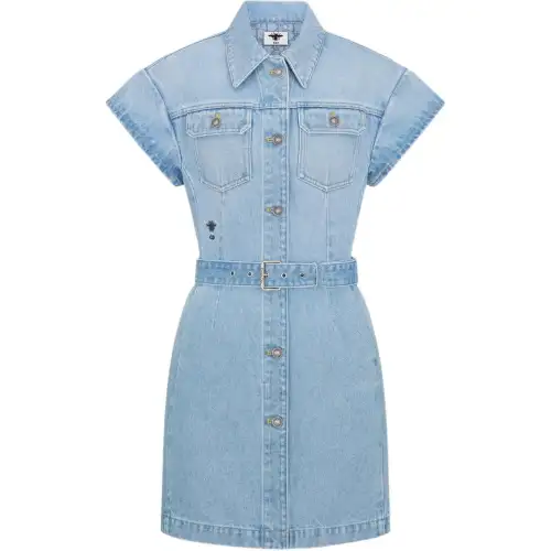 DIOR Dioriviera Short Sleeved Dress Women's Light Blue