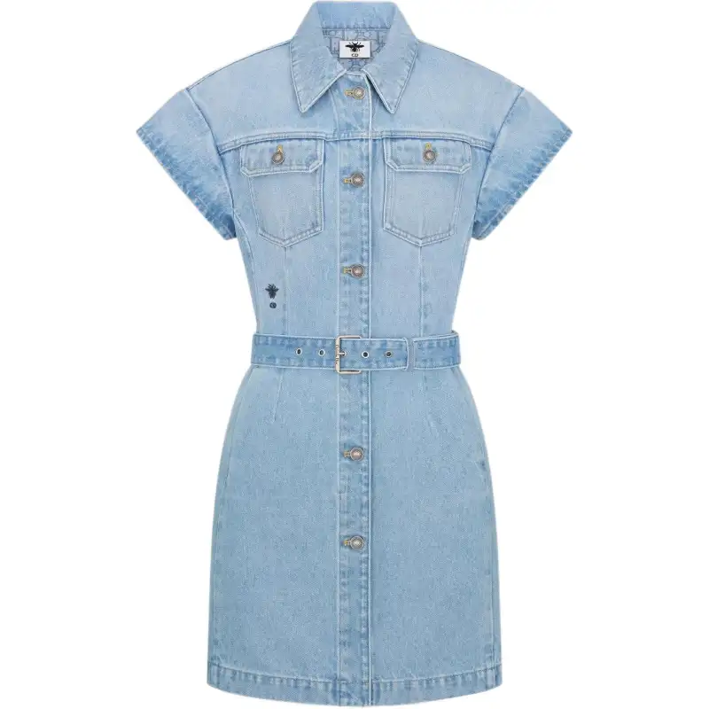 DIOR Dioriviera Short Sleeved Dress Women's Light Blue