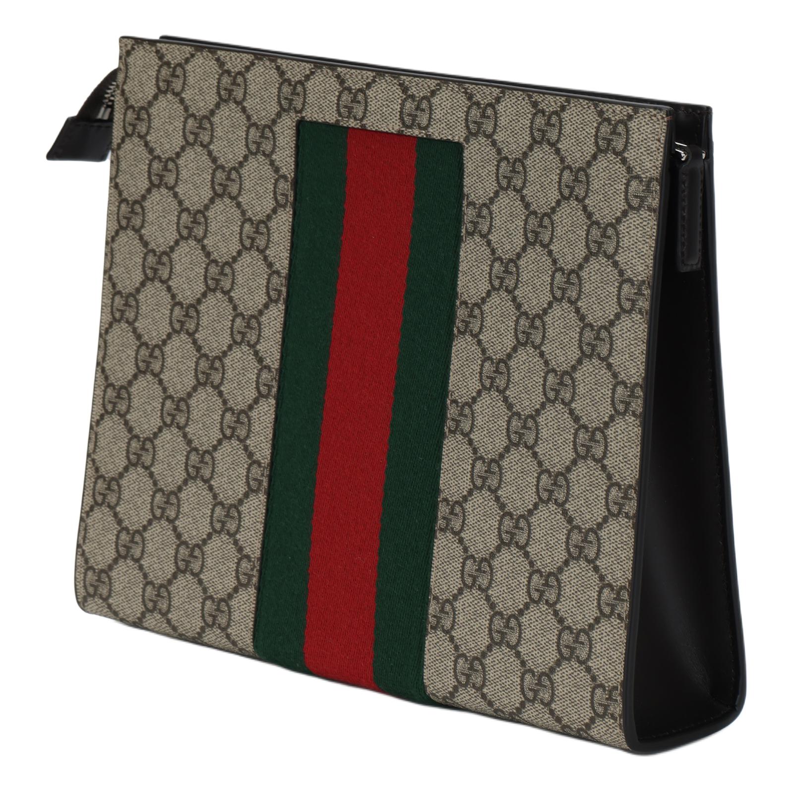 Мужская сумка Gucci GG Supreme Logo (бежевый) — фото 2