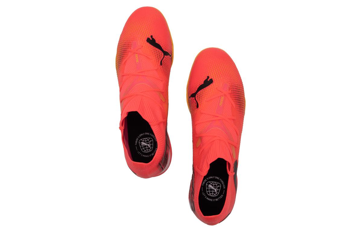 Мужские футбольные бутсы PUMA Future (красно-желтые) — 日落红-黑色-日光黄 — фото 2
