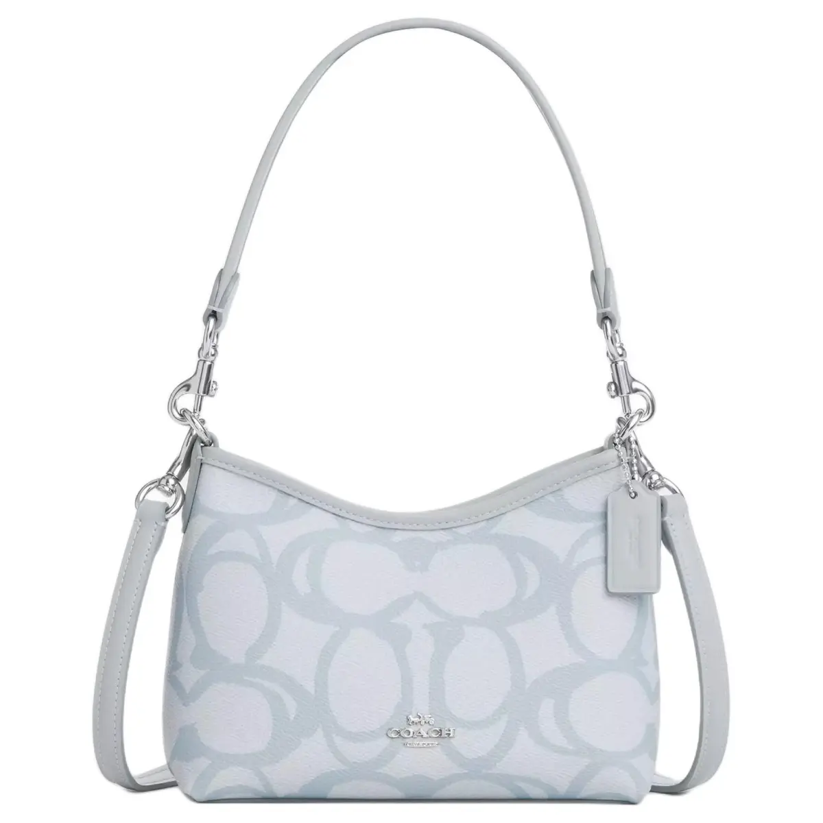 COACH Laurel Coated Canvas Shoulder Bag Small Women's Ice Blue