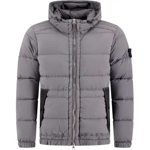 STONE ISLAND Down Jacket Unisex Concrete Gray