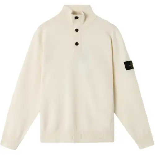 STONE ISLAND Half Button Knitted Jumper