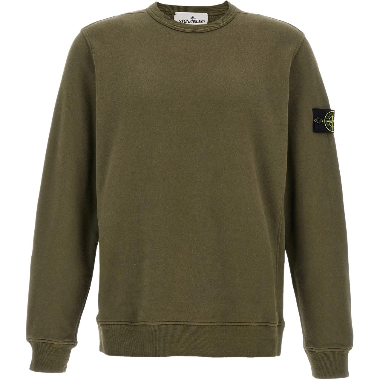 Мужское худи STONE ISLAND С патчем (зеленое)