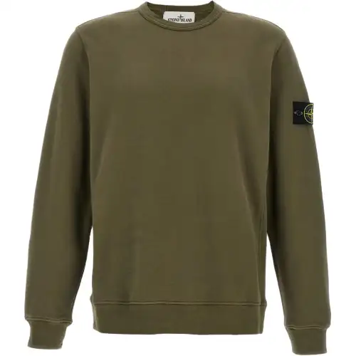 STONE ISLAND Logo Patch Crewneck Sweatshirt