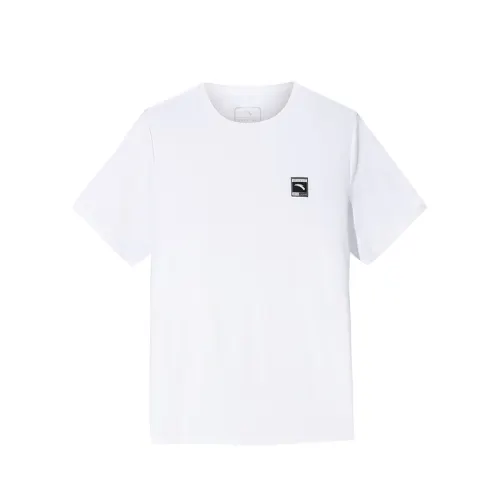 ANTA T Shirts Men's White Crew Neck Moderate
