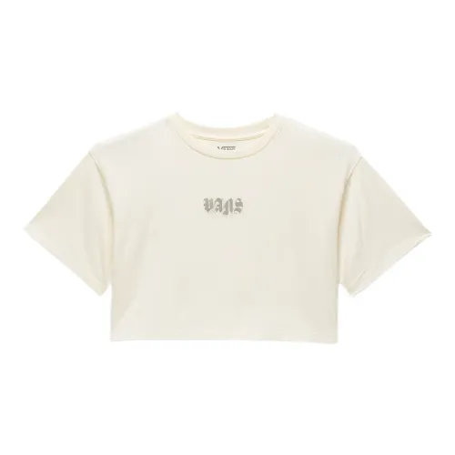 Vans T Shirts Women's Beige Crew Neck