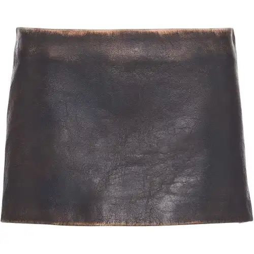 PRADA Leather Short Skirts Women's Black Short Other