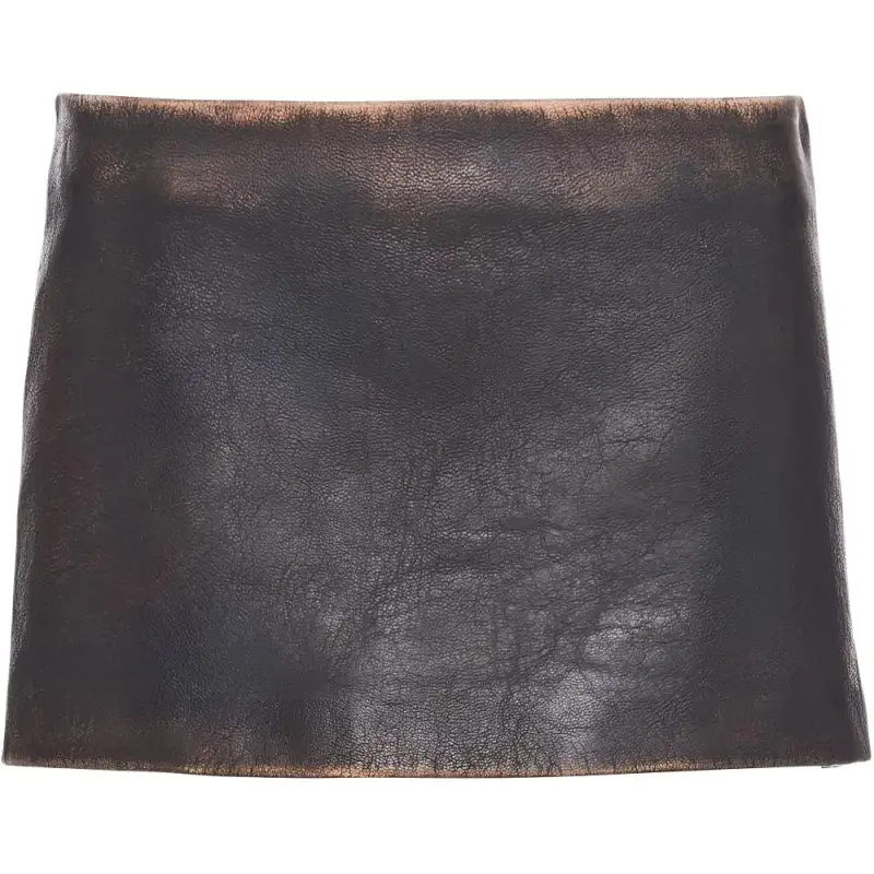 PRADA Leather Short Skirts Women's Black Short Other