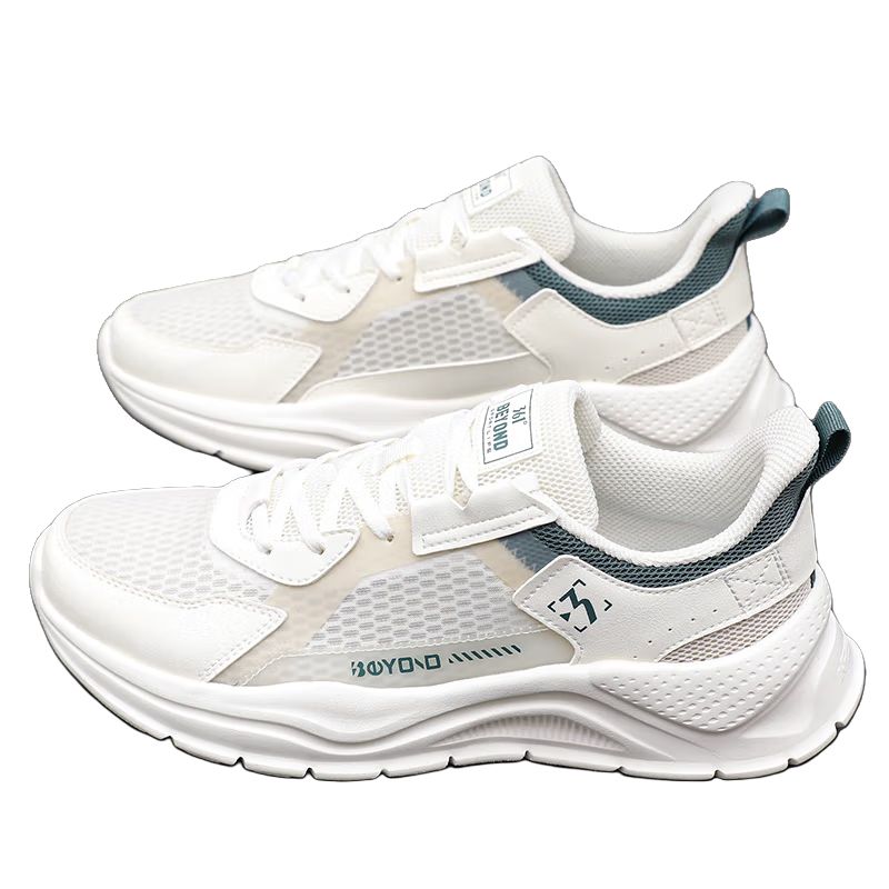 361° Slip Resistant, Abrasion Resistant, Breathable Low top Casual Sprint Running Shoes Men’s White Green