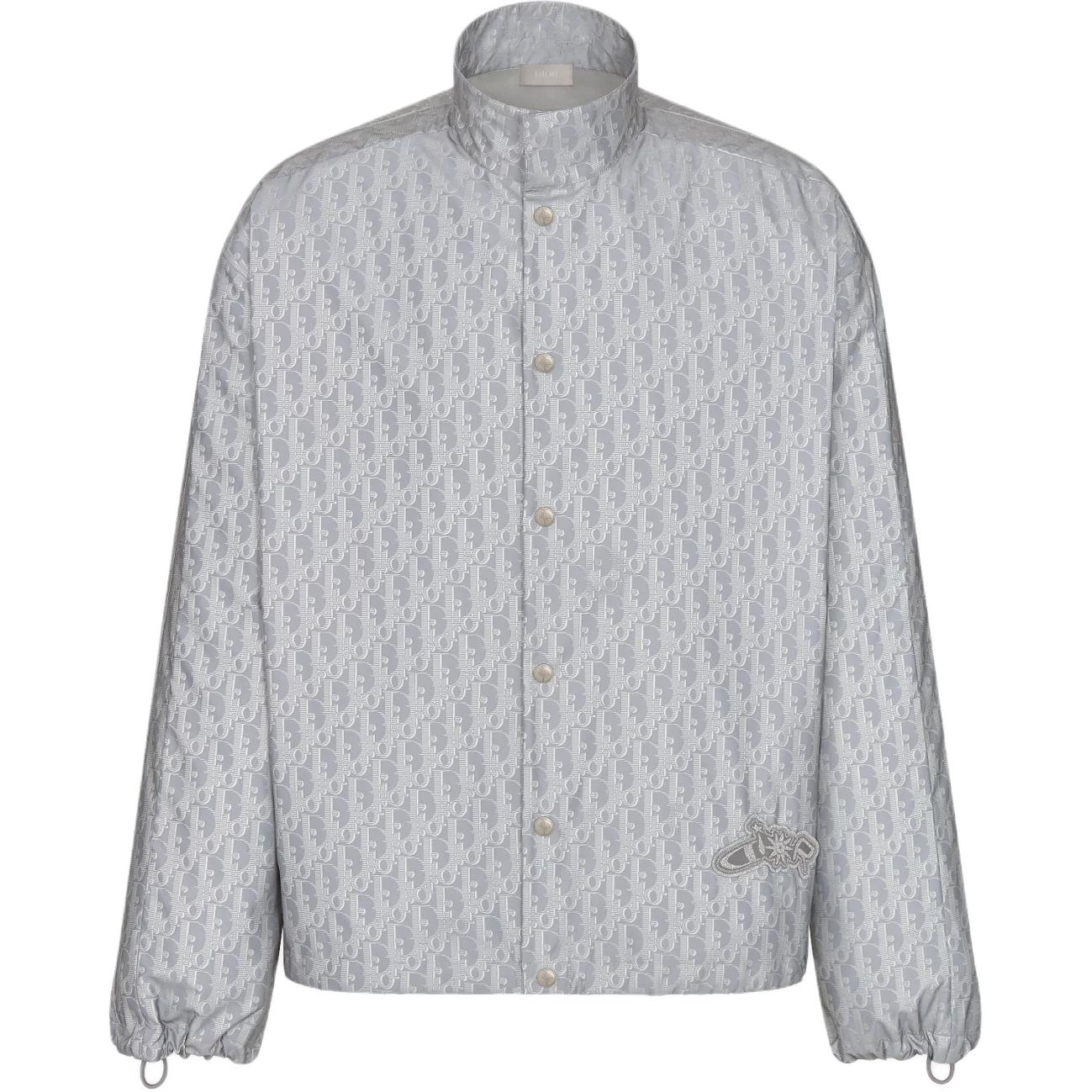 DIOR Dior Lewis Hamilton Cooperation Series FW25 Capsule Series Twill Oblique Print Reflective Single-Breasted Snap Button Oversized Shirt Men's Style
