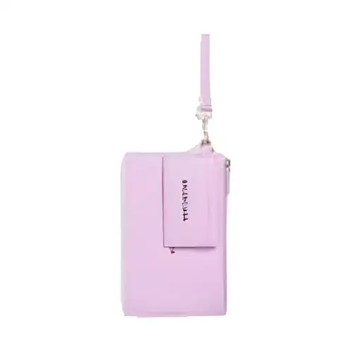 Balenciaga Leather Wallet Women's Light Purple