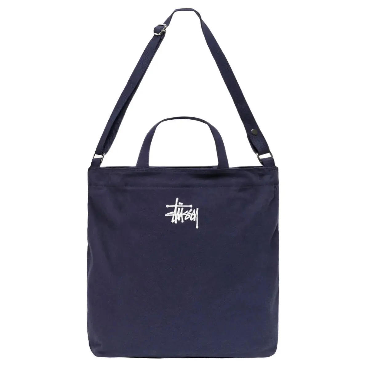 Stussy Cotton Crossbody One Shoulder Handbag Unisex Marine Blue