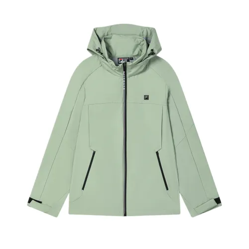 FILA WHITE Jackets Men's Emerald Green Hooded Non Detachable Moderate Other