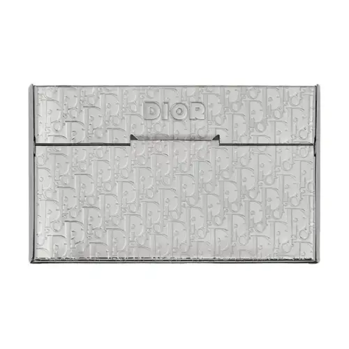 DIOR Brass Card Holder Card Holder Unisex Gray