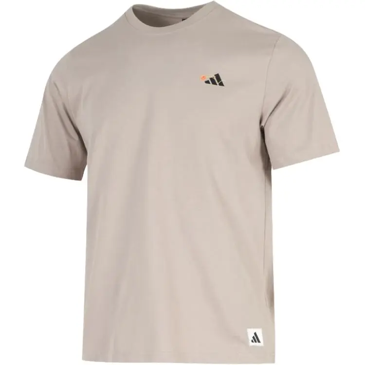 Adidas Sportlife T-Shirts Men's Apricot Crew Neck Moderate