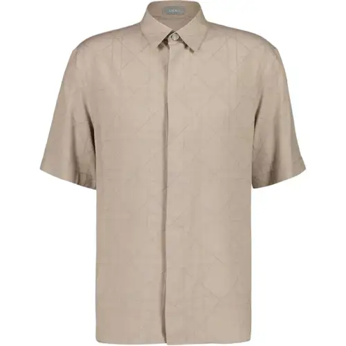 DIOR Shirts Men's Brown Lapel Moderate