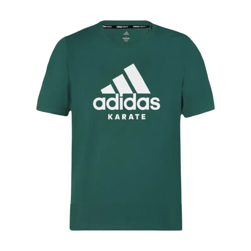 Adidas T-Shirts Unisex Green Crew Neck Moderate Straight Fit
