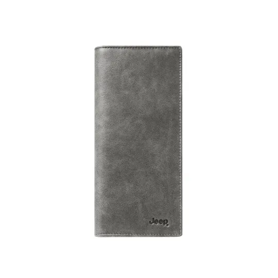 Jeep Cow Leather Wallet Men's Gray