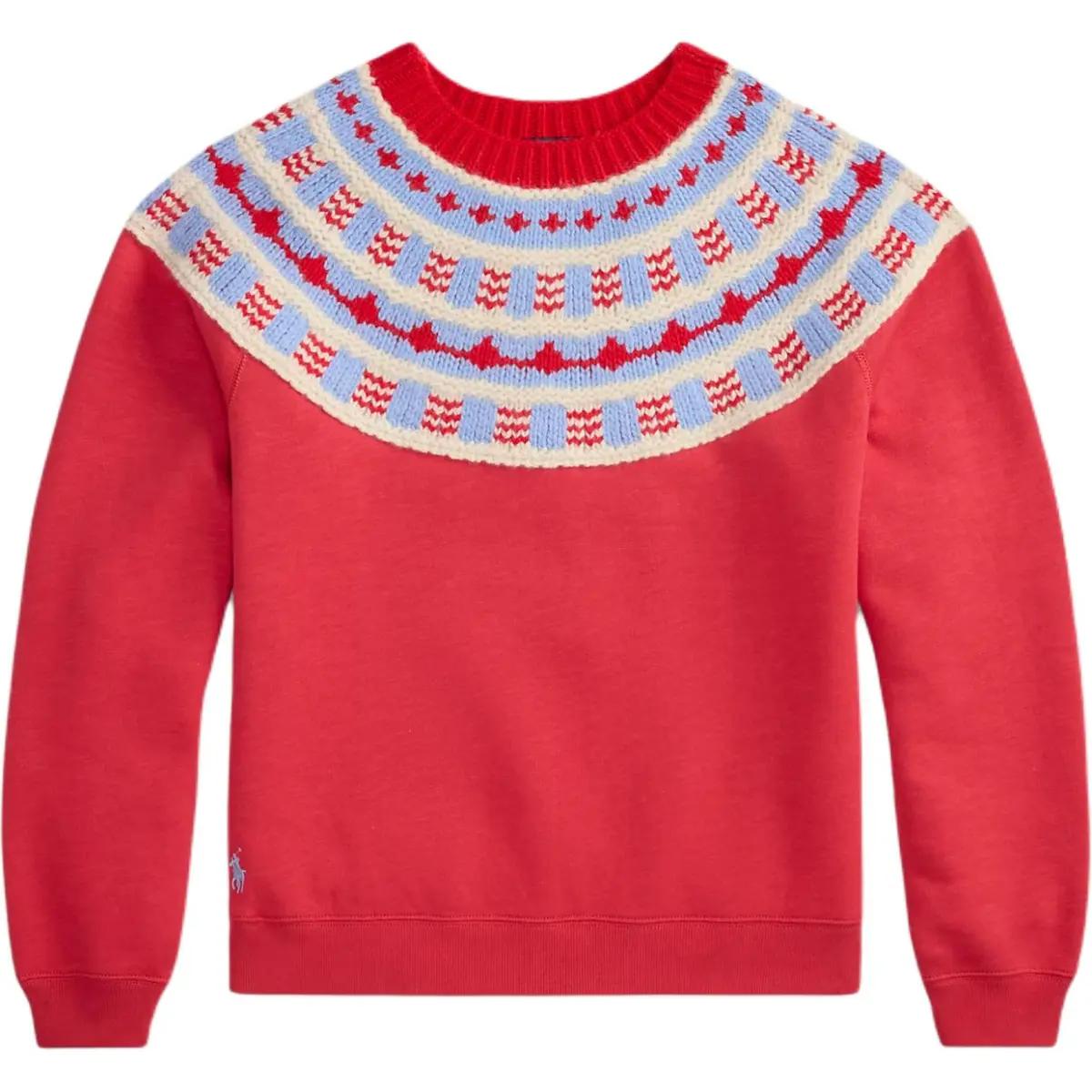 Polo Ralph Lauren Sweatshirt Loose Fit Women's Right Side Red