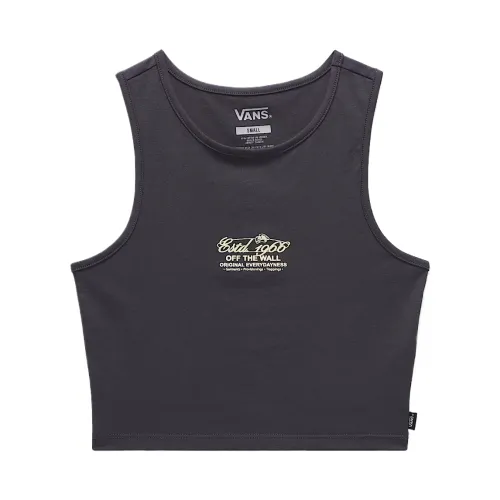 Vans Tank Tops Women's Gray Straight Fit