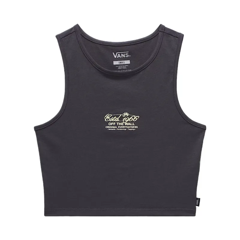 Vans Tank Tops Women's Gray Straight Fit