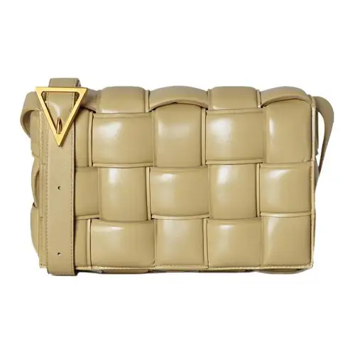 Bottega Veneta Padded Intreccio Cassette Crossbody Bag Tapioca