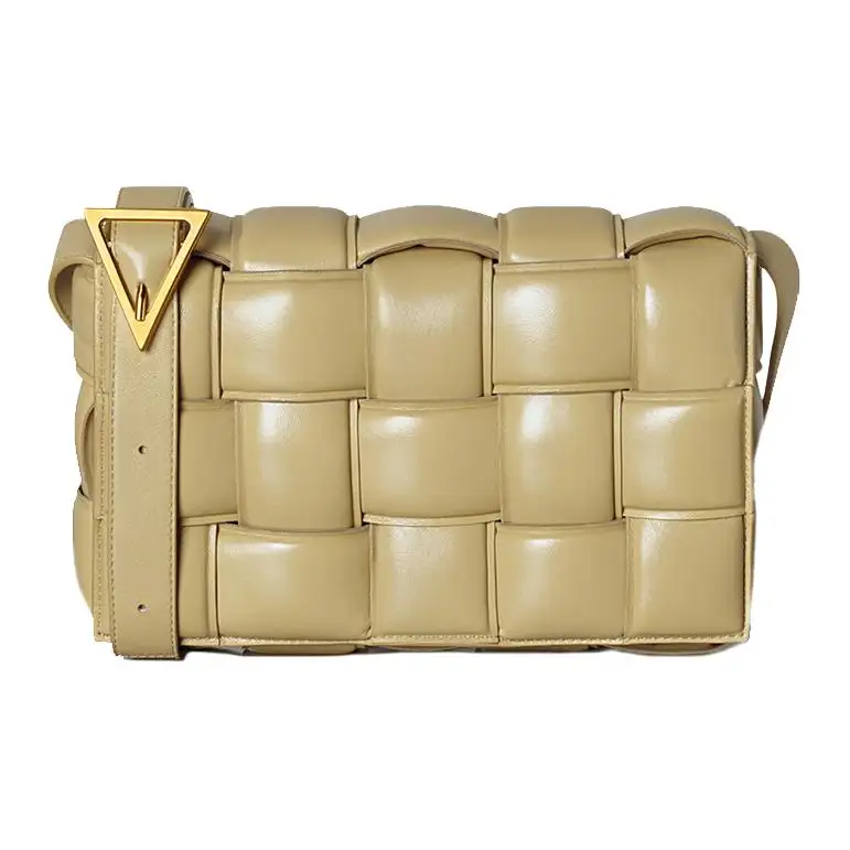 Bottega Veneta Padded Intreccio Cassette Crossbody Bag Tapioca