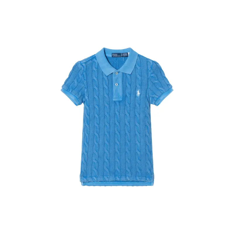 Polo Ralph Lauren Pony, blue sweater, with embroidery, with short sleeve