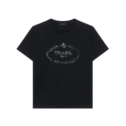 PRADA T Shirts Men's Black Crew Neck