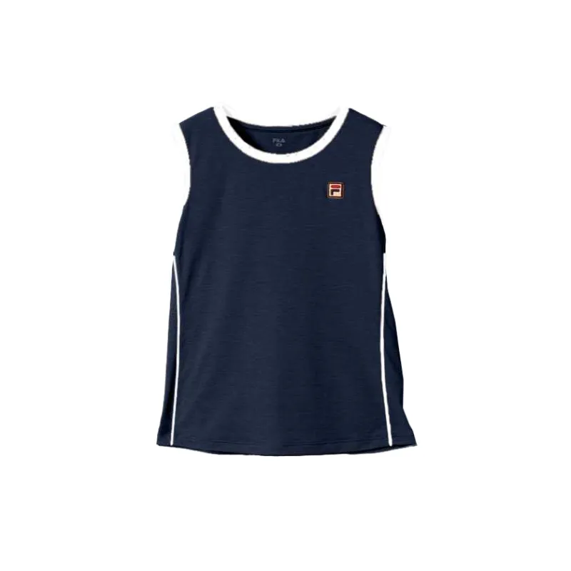 FILA T Shirts Women's Marine Blue Crew Neck Moderate