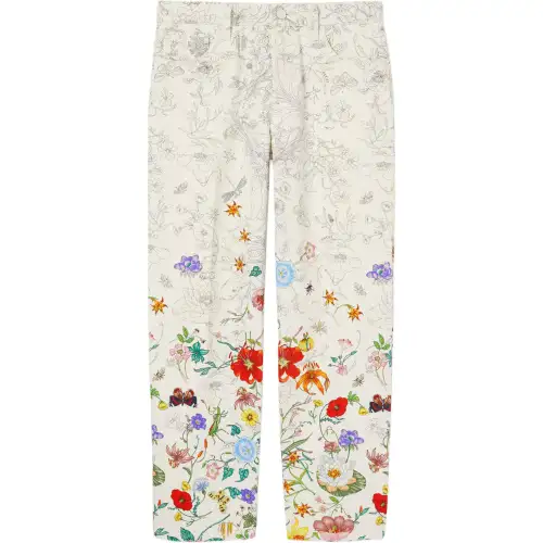 GUCCI Printed Denim Pants