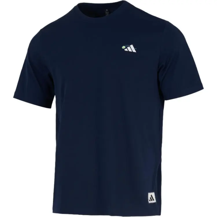 Adidas Sportlife T-Shirts Men's Dark Blue Crew Neck Moderate