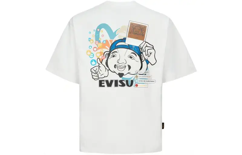 EVISU SS24 Godhead With Social Media Inspired Print Relax Fit T-shirt
