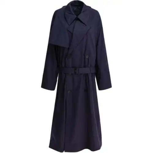 Balenciaga Draped Neck Trench Coat