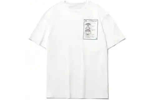 Li Ning T Shirts Men's White Crew Neck Moderate Straight Fit