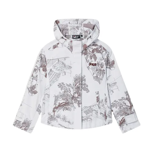 FILA Heritage Jackets Women's All Over Print Hooded Non Detachable Moderate Other