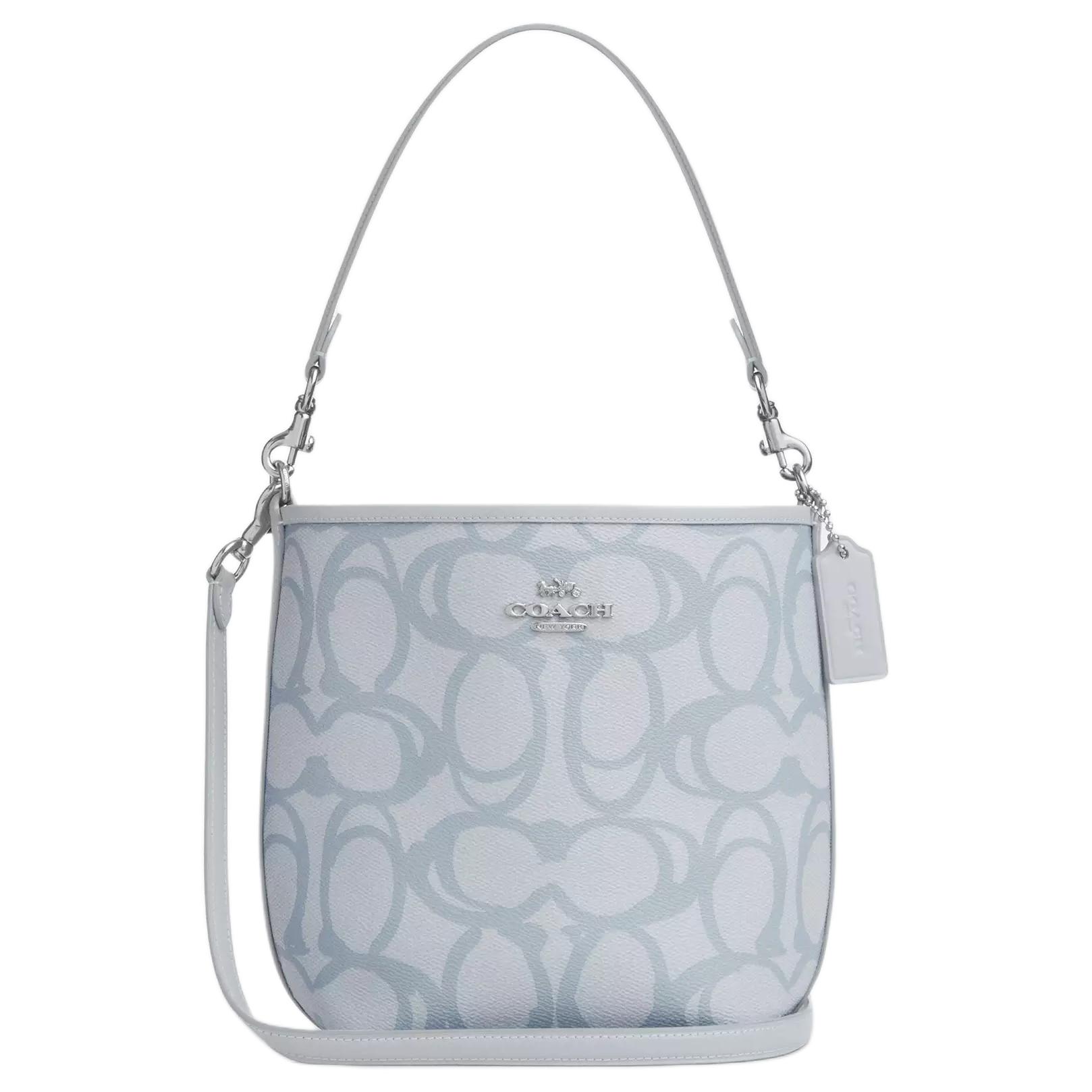 Женская сумка COACH City Bucket 17 (голубая)