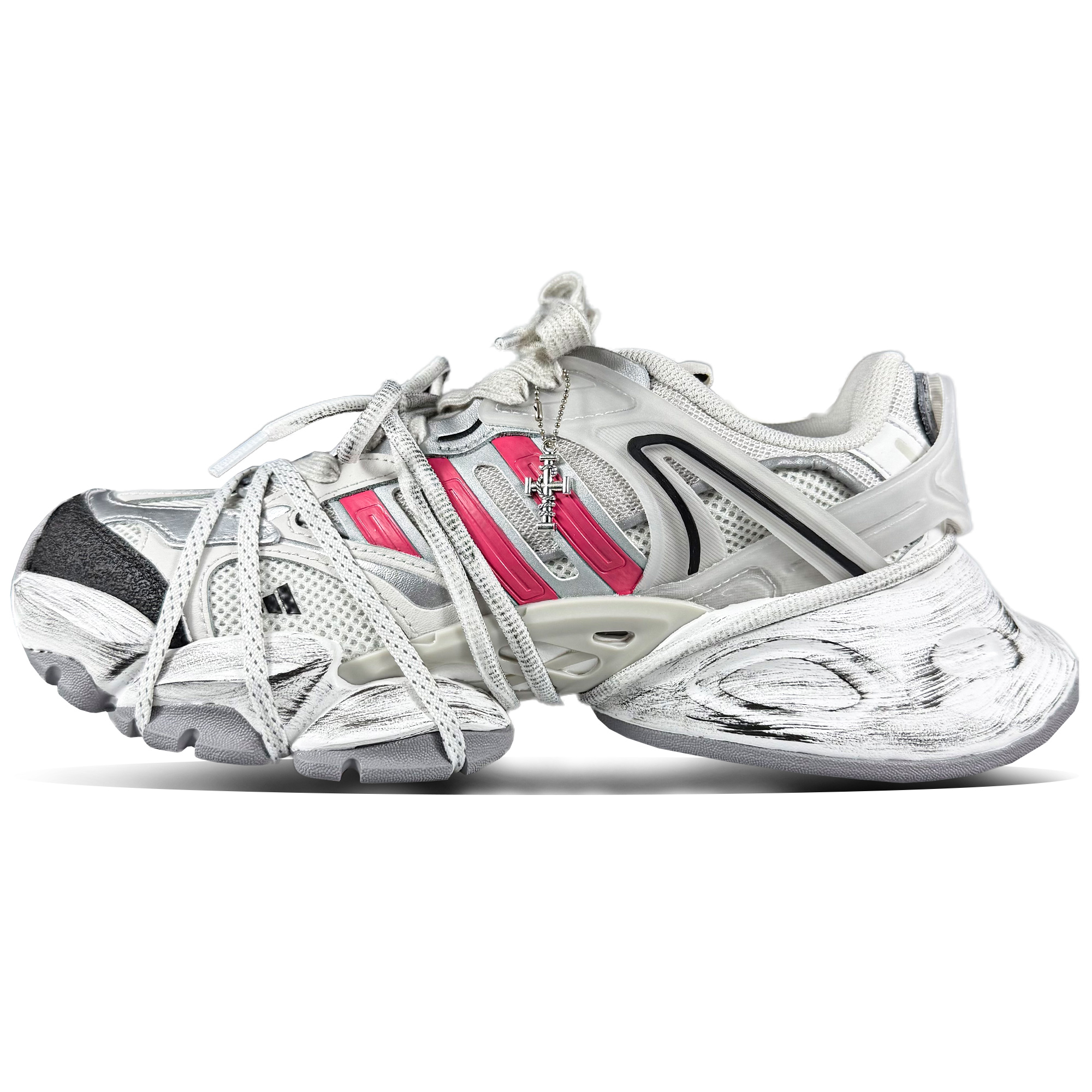 Adidas XLG Running Shoes Unisex Low Top Rose Red