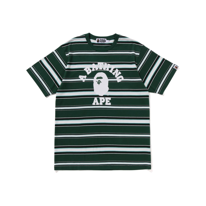 Мужская футболка A BATHING APE SS25 (черная в полоску)