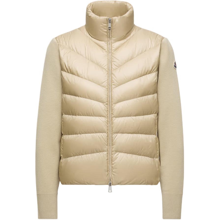 Женская куртка-пуховик Moncler Arpont (бежевая)