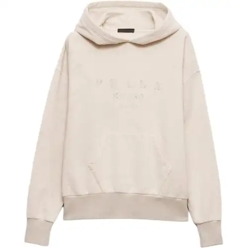 Prada Logo Printed Long Sleeved Hoodie