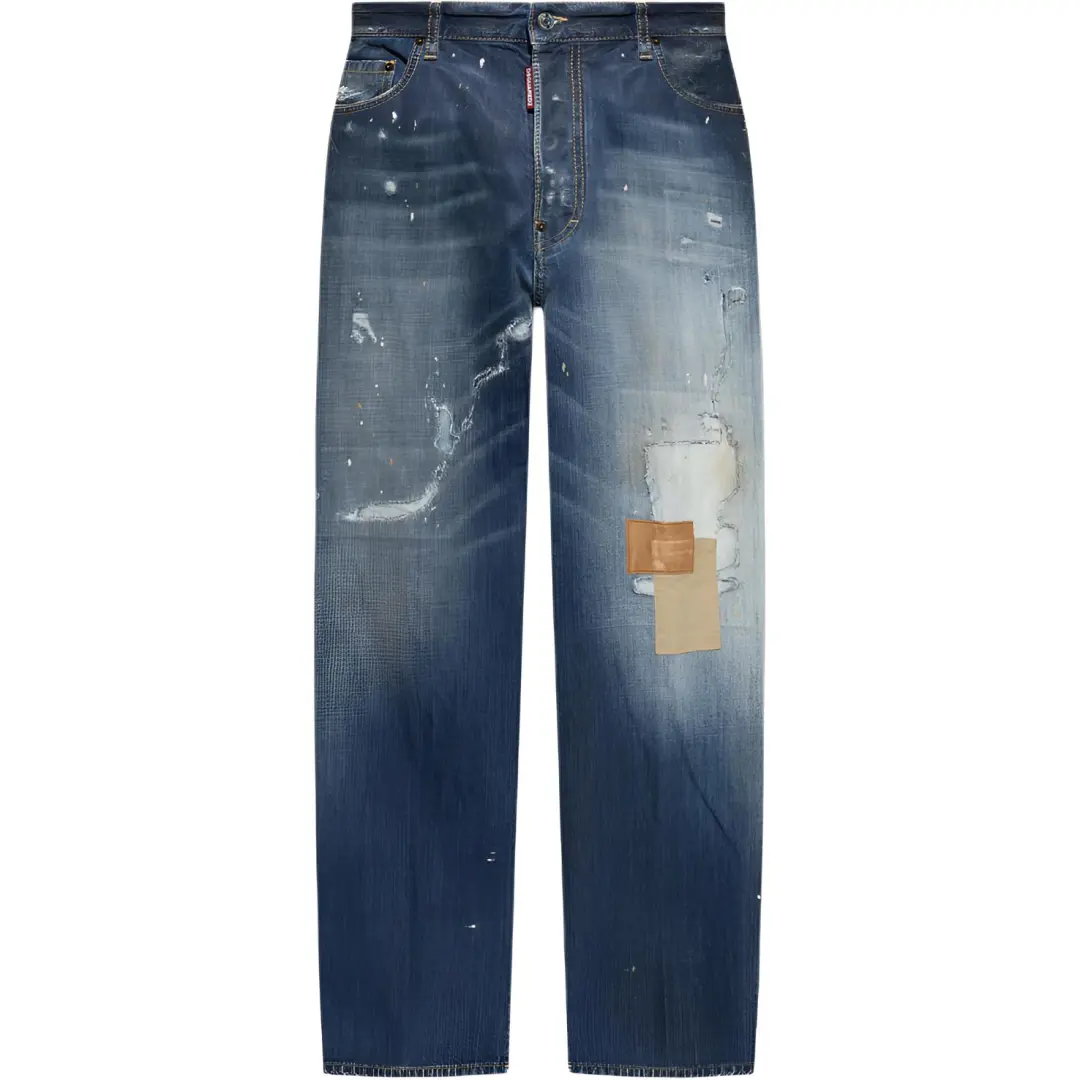 Dsquared2 Medium Pressed Sand Scared Wash Cool Guy Distressed Jeans