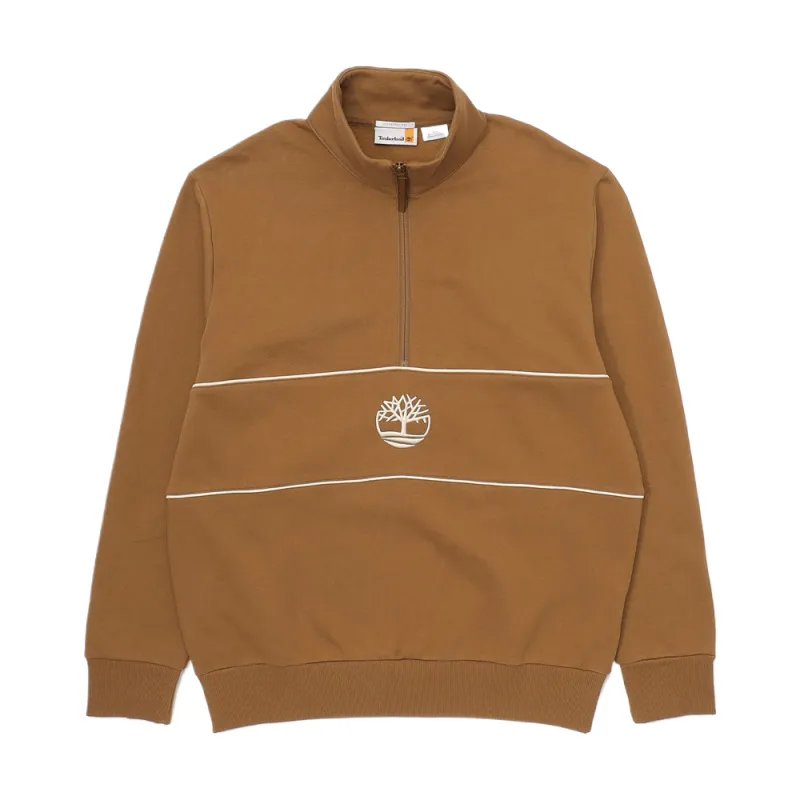 Timberland Sweatshirts Unisex Brown Stand Collar Moderate Regular