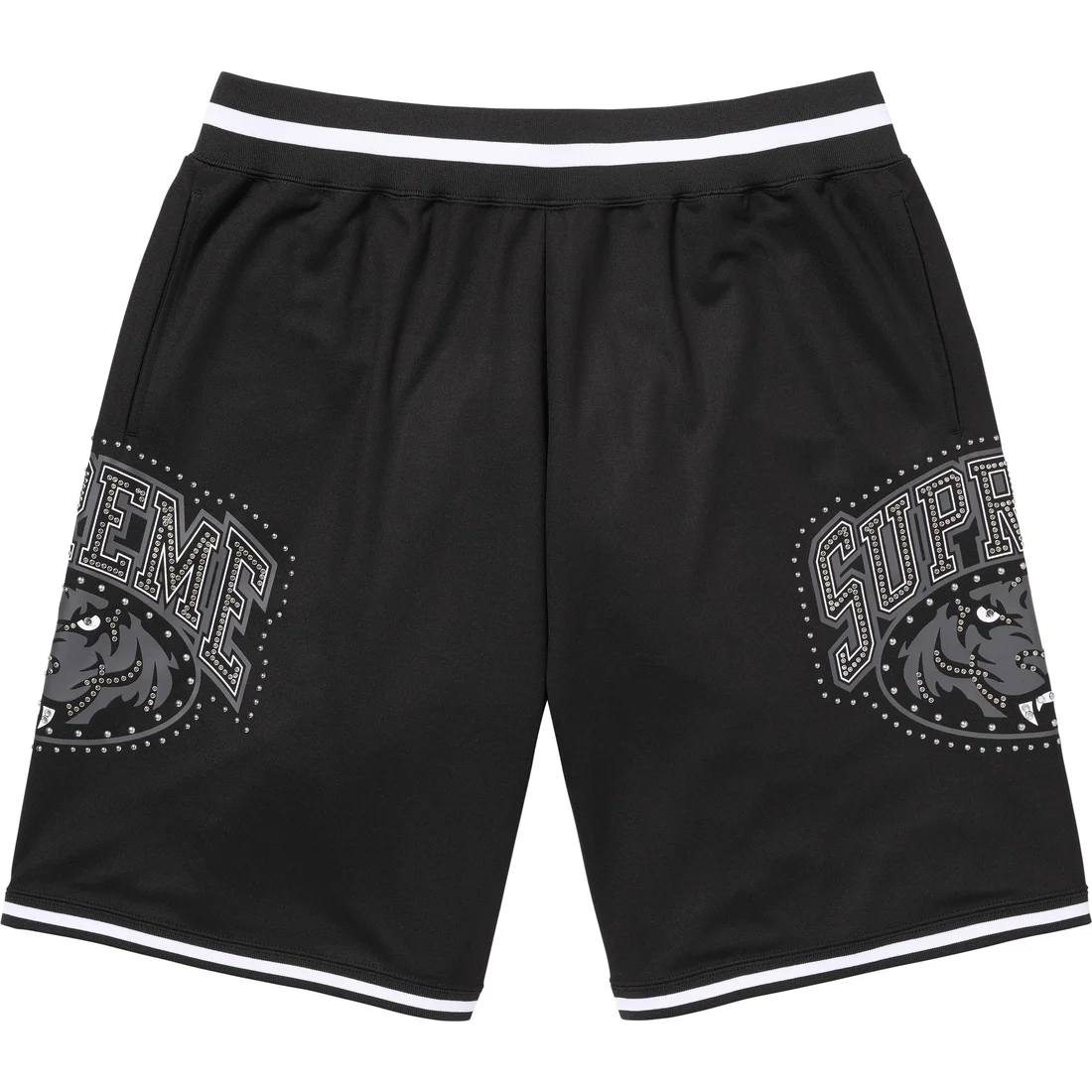 Supreme Tiger logo Studded Basketball Shorts