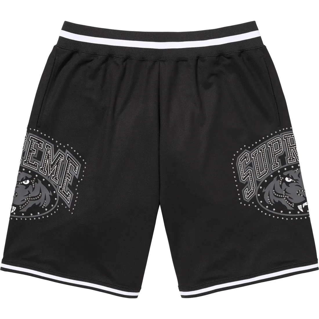 Supreme Tiger logo Studded Basketball Shorts