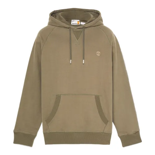 Timberland Sweatshirts Men's Olive Green Hooded Moderate Regular